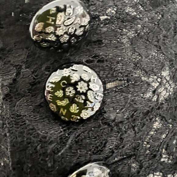 Chanel black lace sheer halter backless top size 38 - Picture 7 of 10